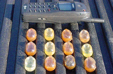 Ampoules found on the ground surface at B-23A.
September 2001
